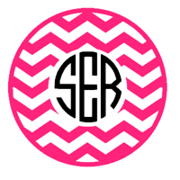 Chevron Monogram Decal
