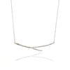 Silver horizontal twig necklace 40% off