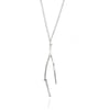 Silver long twig necklace 40% off