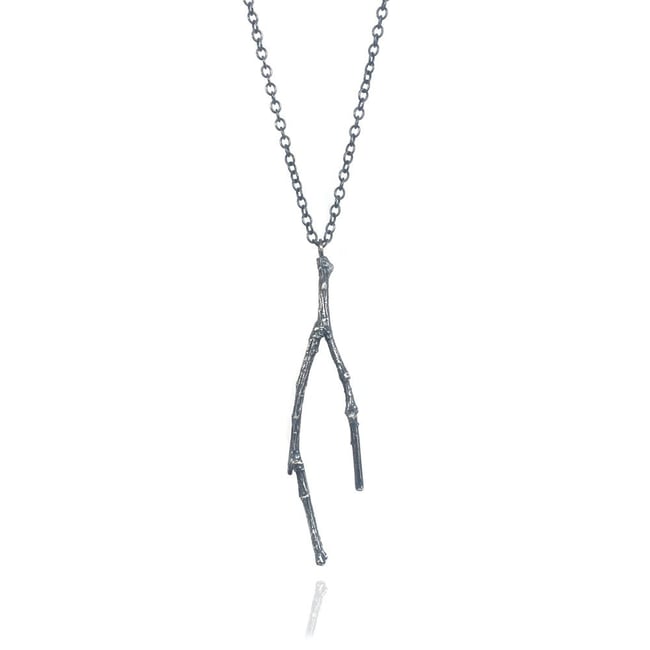 Oxidised long twig necklace 40% off