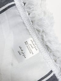 Image 3 of  Original @hirbawi keffiyeh with hand stitched Palestine Poppy embroidery