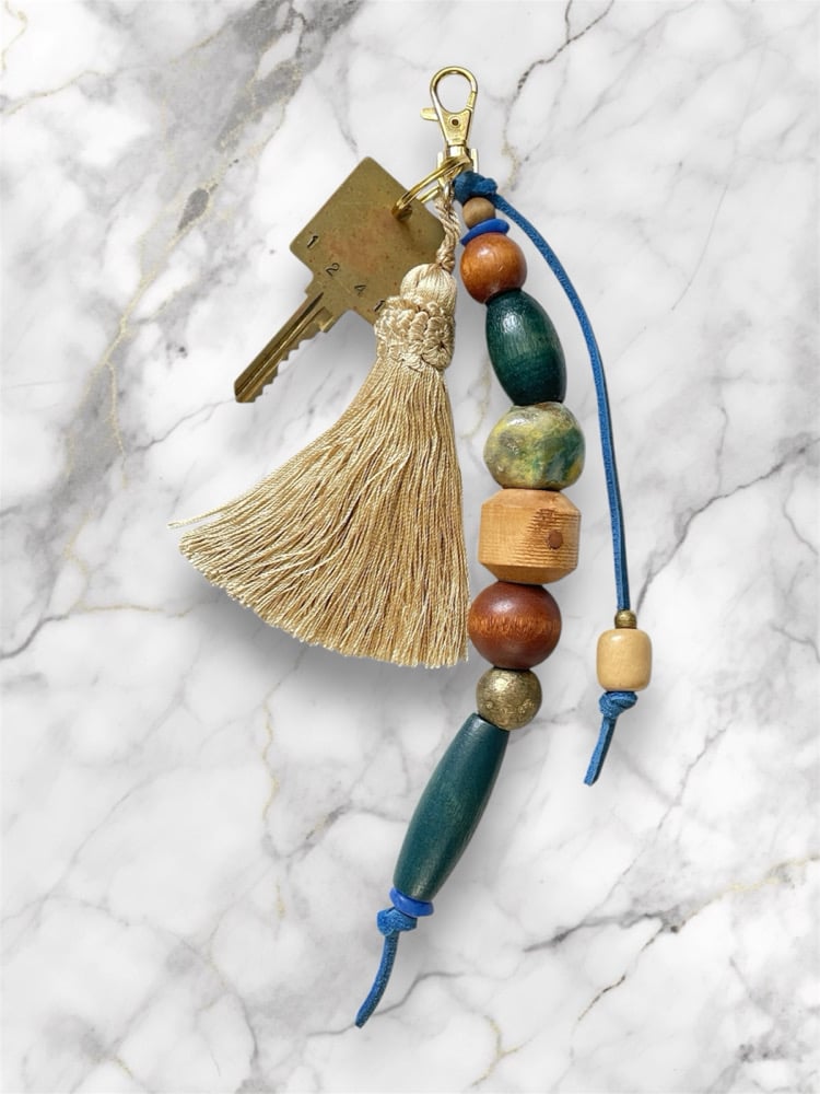 Image of BEAD & TASSEL BAG CHARM #1