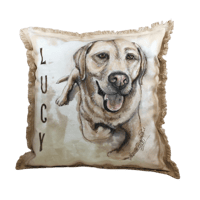 Image 4 of Custom Hand Painted Pillow