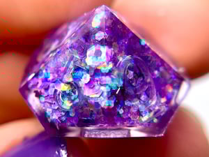 Image of Seal of Solomon glitterful dice set (inked upon order)