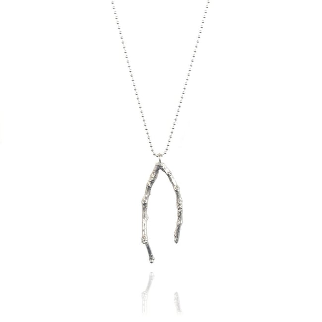 Medium silver twig necklace 40% off