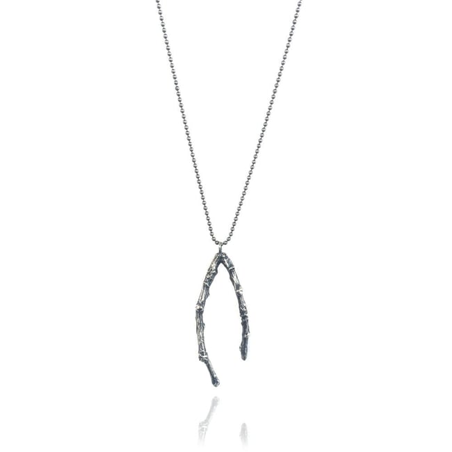 Medium oxidised twig necklace 40% off