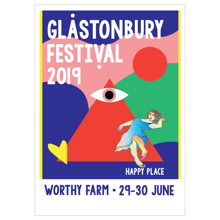 Image of Limited Edition Glastonbury Postcard | Happy Place 2019 