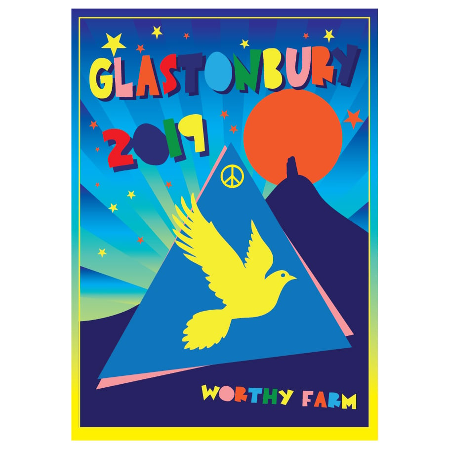 Image of Limited Edition Glastonbury Postcard | Space Tor 2019 