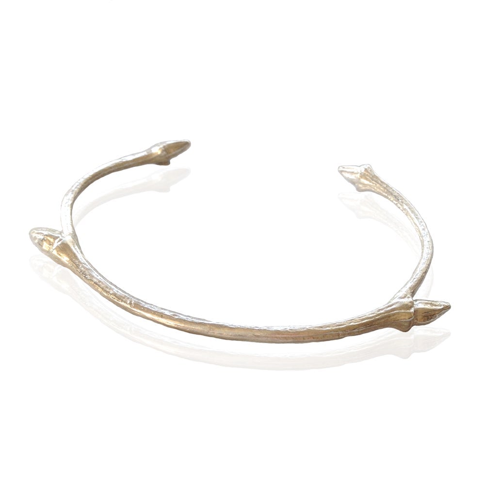 Image of Silver open twig bangle