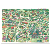 Limited Edition Glastonbury Postcard | Castles in the Sky Map 2019 