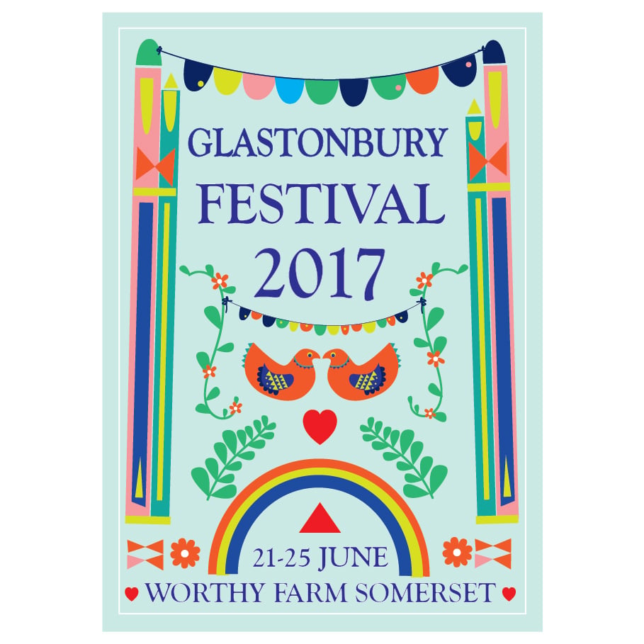 Image of Limited Edition Glastonbury Postcard | Peace Garden 2017