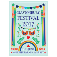 Limited Edition Glastonbury Postcard | Peace Garden 2017