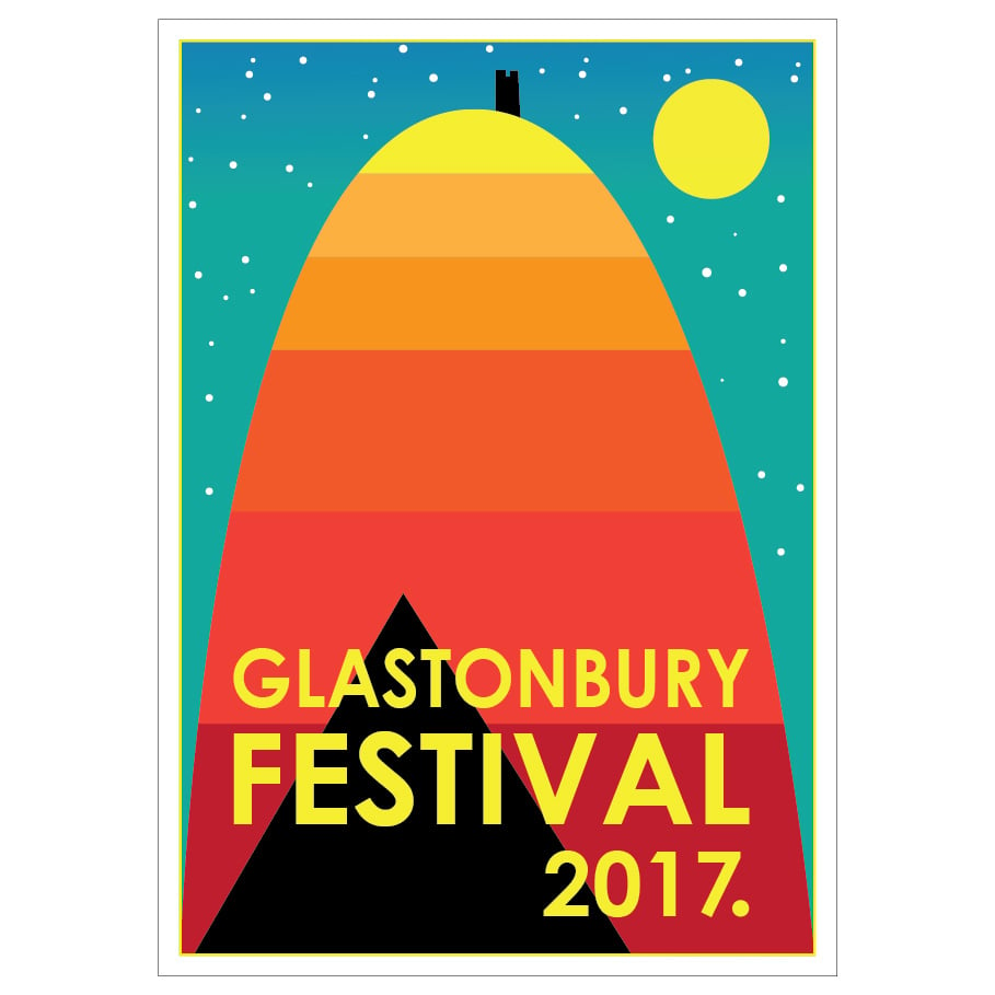Image of Limited Edition Glastonbury Postcard | Tor 2017k