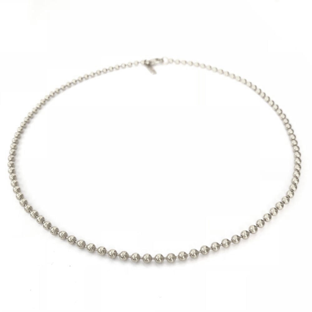 Silver Beaded Choker Silver Choker Chain Choker Chain Necklace