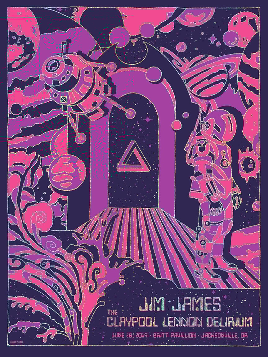 GIGART — Jim James / Claypool Lennon Delirium Sparkle Foil Variant