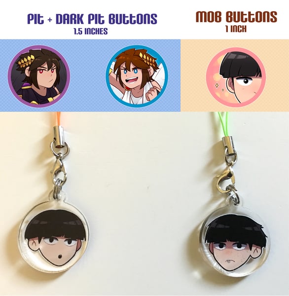 Image of DISCOUNT BUTTONS [Kid Icarus/Mob]