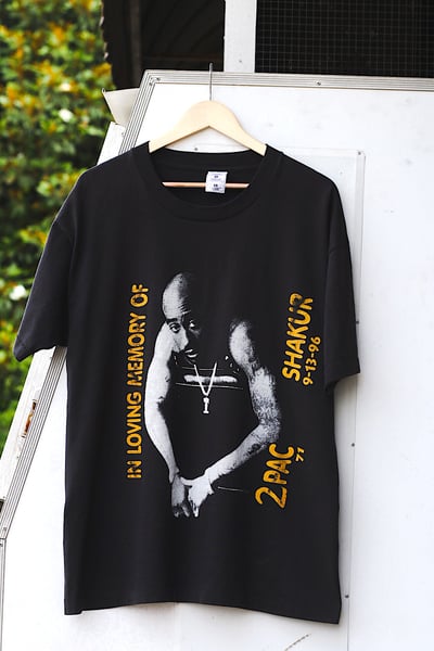 Image of Rare 1996 Vintage "2PAC SHAKUR- In Loving Memory Of..." Single-Stitched Rap Tee