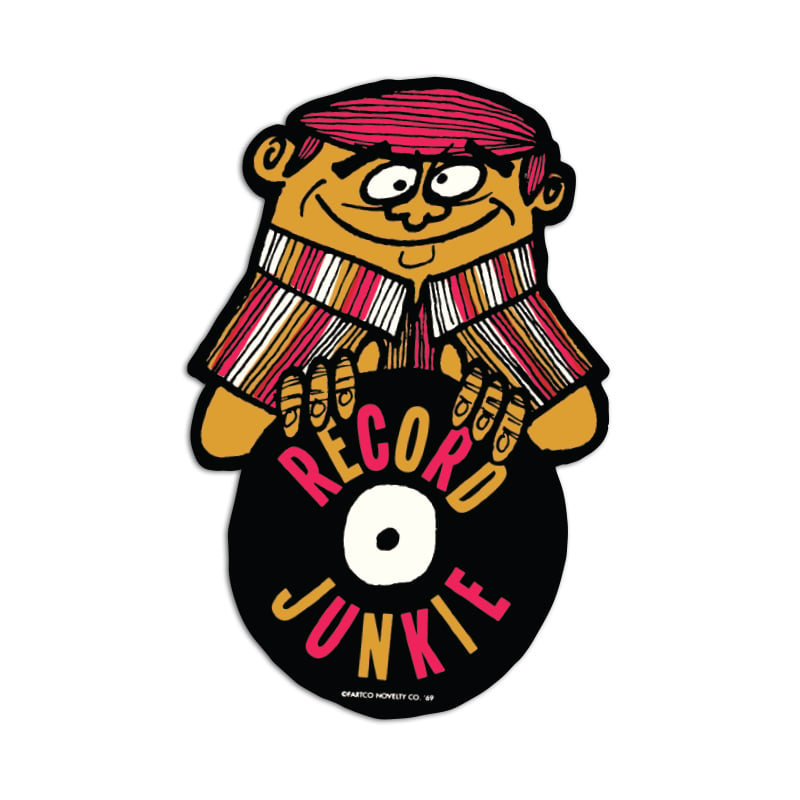 Image of Record Junkie Sticker