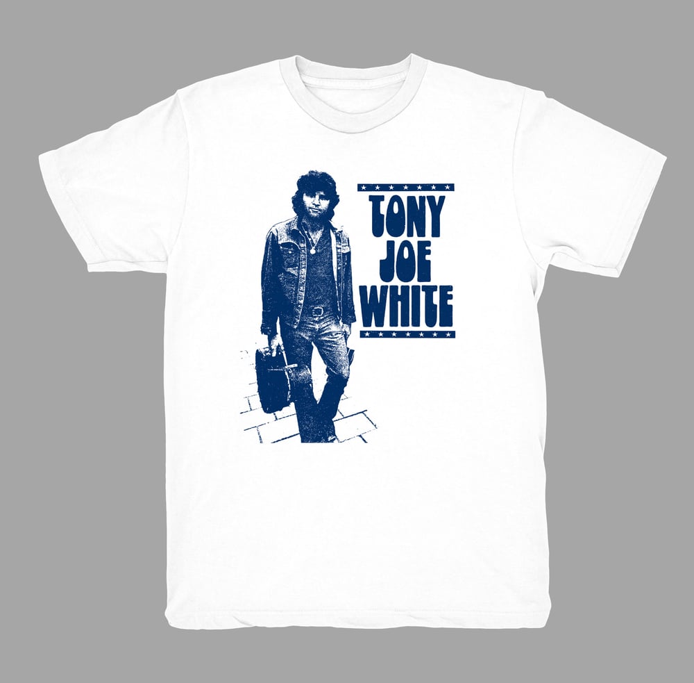 Image of TJW - Retro Walking T-Shirt (WHITE w/NAVY)