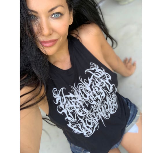 Image of Black Metal PGDUT crop tank