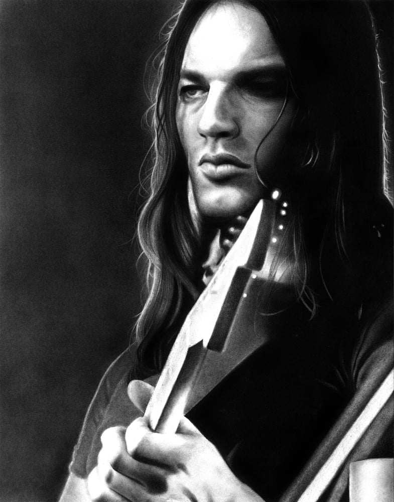 Image of David Gilmour Charcoal