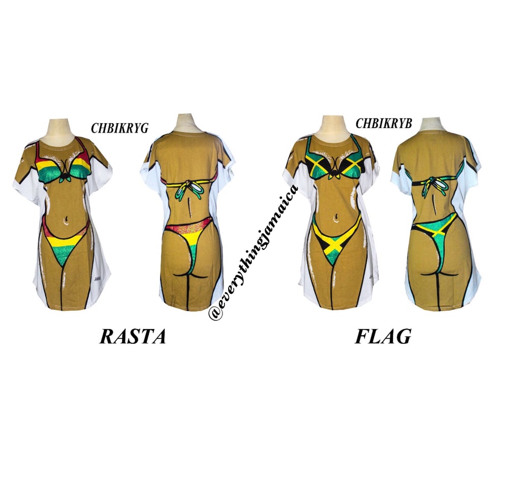 Jamaican Flag & Rasta bikini dress
