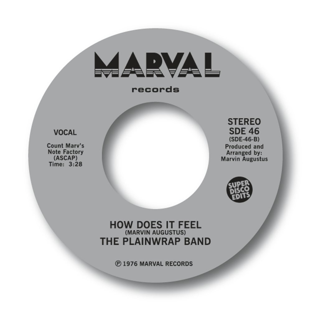 The Plainwrap Band "Baby dont leave me here"/"How does it feel" Marvel 45 