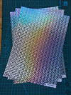 Free Shipping Small Rectangle Hologram Eggshell Sticker Paper Sheets 100/200pcs