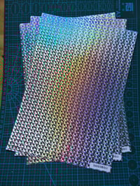 Image 1 of Free Shipping Small Rectangle Hologram Eggshell Sticker Paper Sheets 100/200pcs