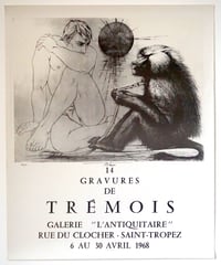 Image 1 of poster / tremois / galerie l'antiquitaire