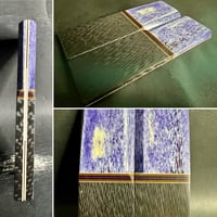 Image 1 of Giraffe Bone & Crosscut Carbon Fiber Segmented Knife Scales