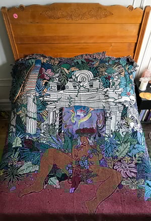 Image of 'Ensnared In The Mysteries Of The Amazon Jungle' woven blanket PREORDER