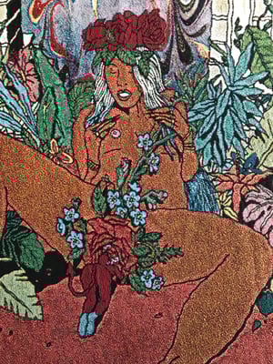 Image of 'Ensnared In The Mysteries Of The Amazon Jungle' woven blanket PREORDER