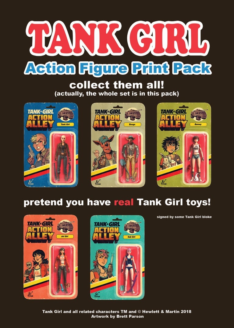 Tank Girl Action Figure Print Pack (Signed) TANK GIRL