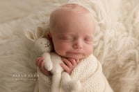 Image 4 of small Bunny / Rabbit, Handknitted Toy, Newborn Photo Prop, Photography prop, 