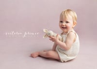Image 3 of small Bunny / Rabbit, Handknitted Toy, Newborn Photo Prop, Photography prop,