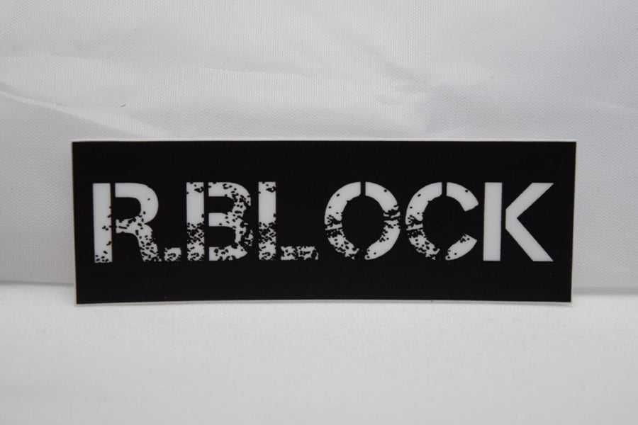 Image of Black/White R.Block Sticker