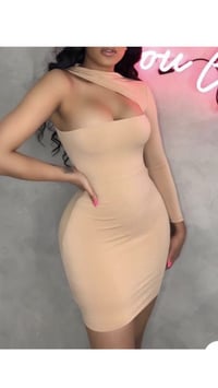 “NATURALLY NUDE” BODY CON DRESS