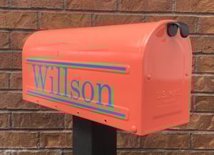 Image of Coral Painted Mailbox by TheBusBox - Choose from 76 different colors! Great for Housewarming Gift