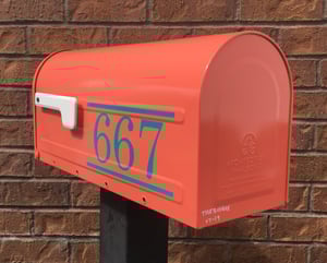 Image of Coral Painted Mailbox by TheBusBox - Choose from 76 different colors! Great for Housewarming Gift