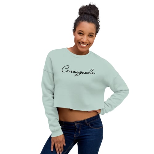 Image of CG Script Mint Women's Cropped Sweatshirt