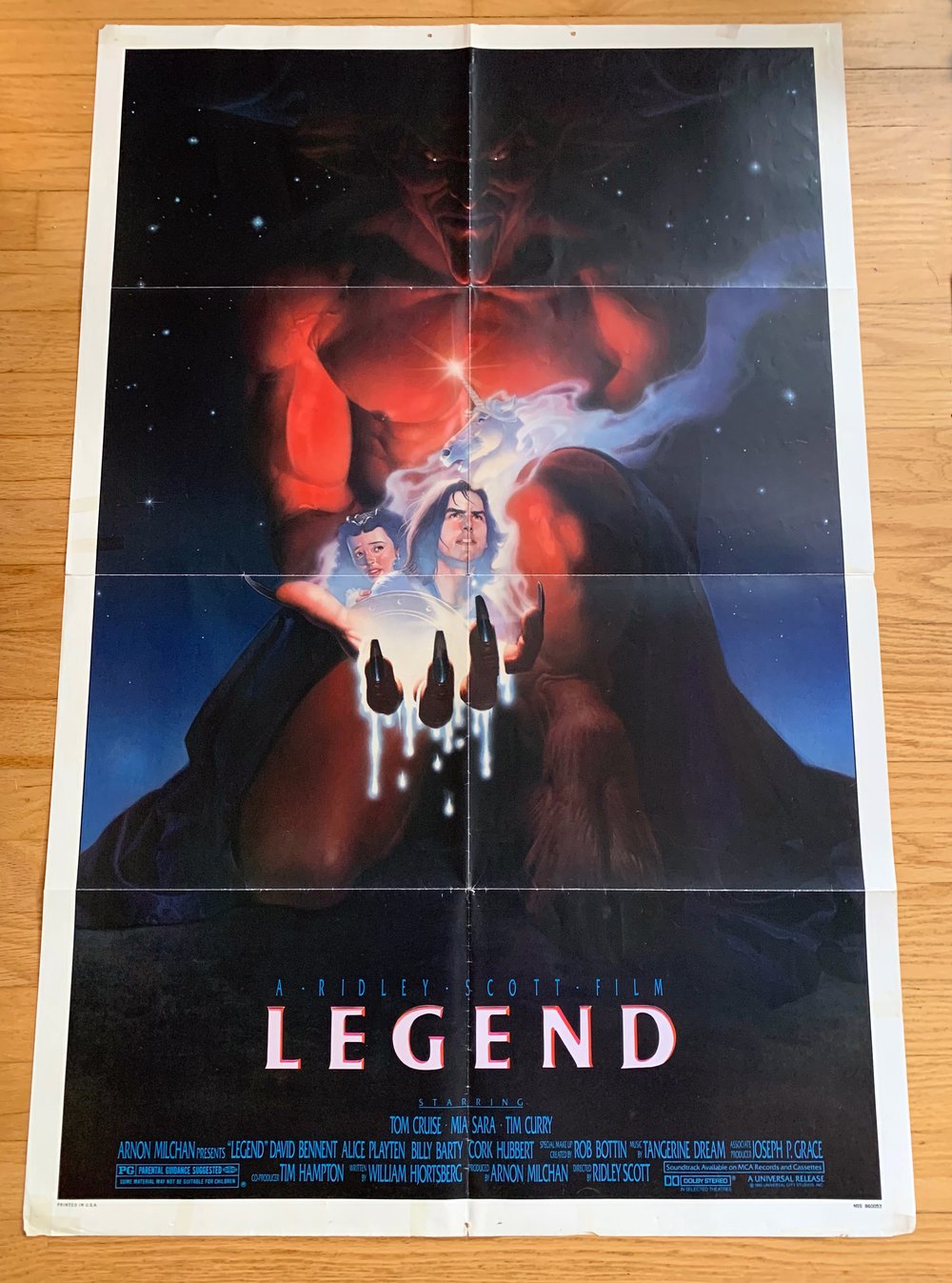 1986 LEGEND Original U.S. One Sheet Movie Poster