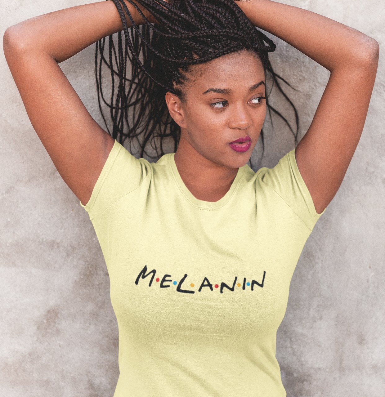 Melanin (Friends Font) Ladies Fit T-Shirt