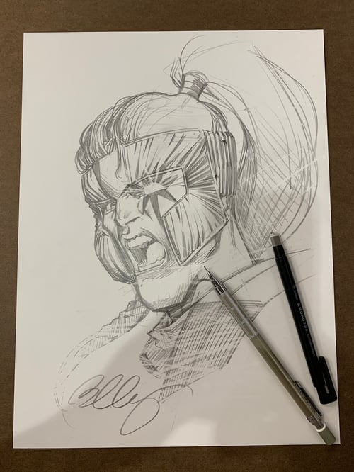 Image of PENCIL BUST COMMISSION