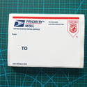 Free shipping 50pcs/100pcs Red Map USPS Priority Mail Eggshell Stickers For Sale Size 4.75"x3.25" 