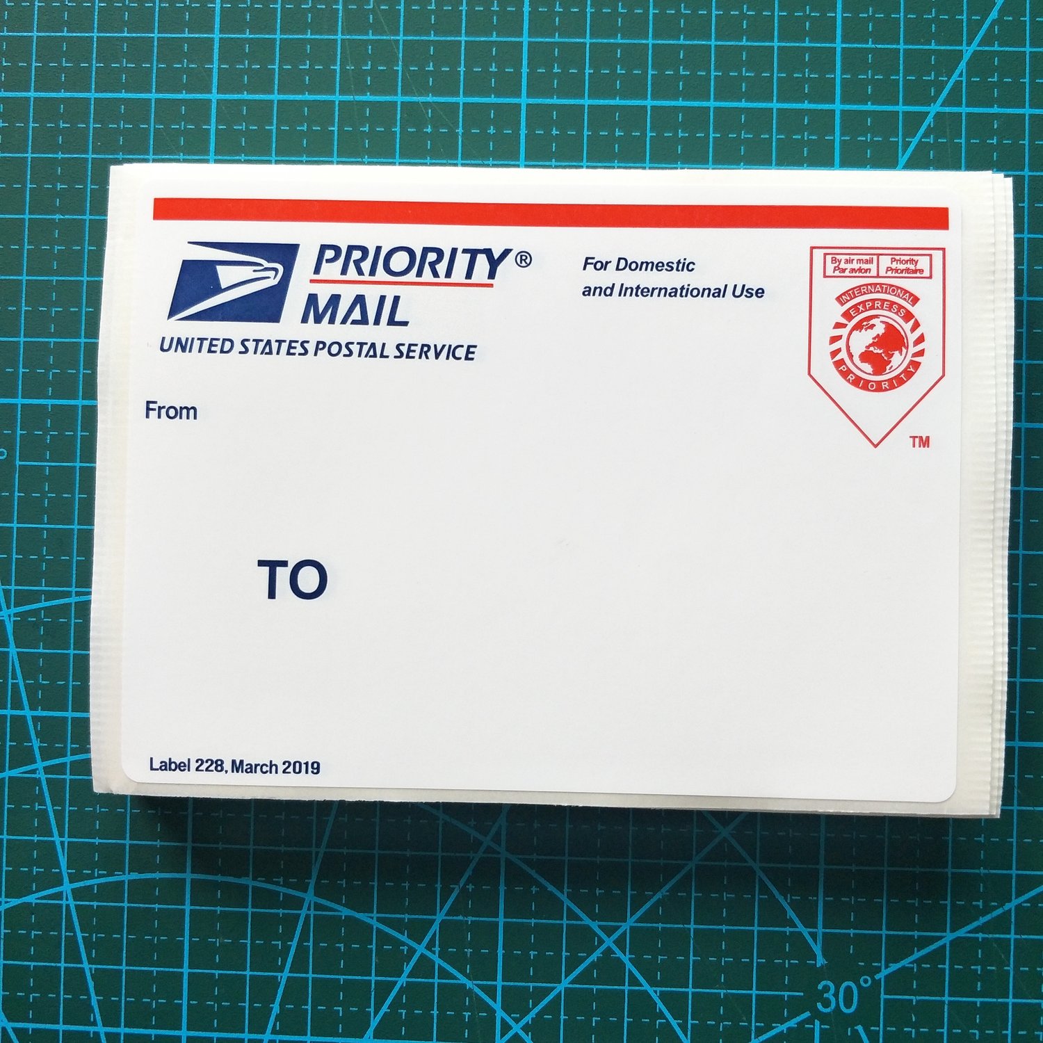Free shipping 50pcs/100pcs Red Map USPS Priority Mail Eggshell Stickers