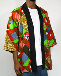 RED/GRN REVERSIBLE UNISEX KIMONO 