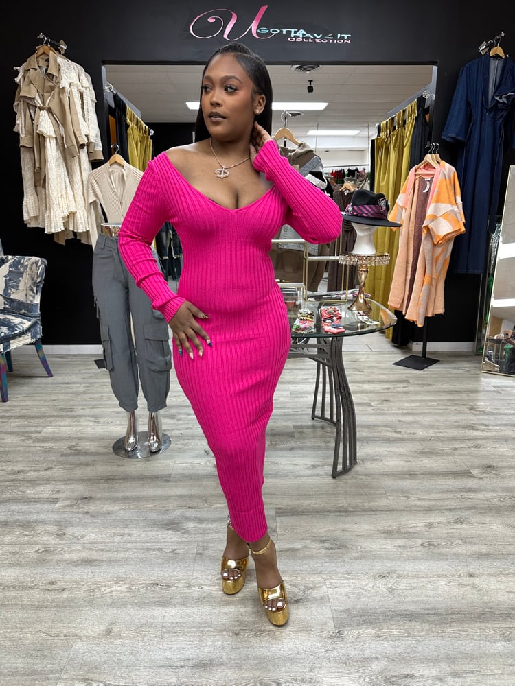 Image of Pink Passion Sweater Dress