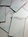 Personalized Notes-Aqua Brocade