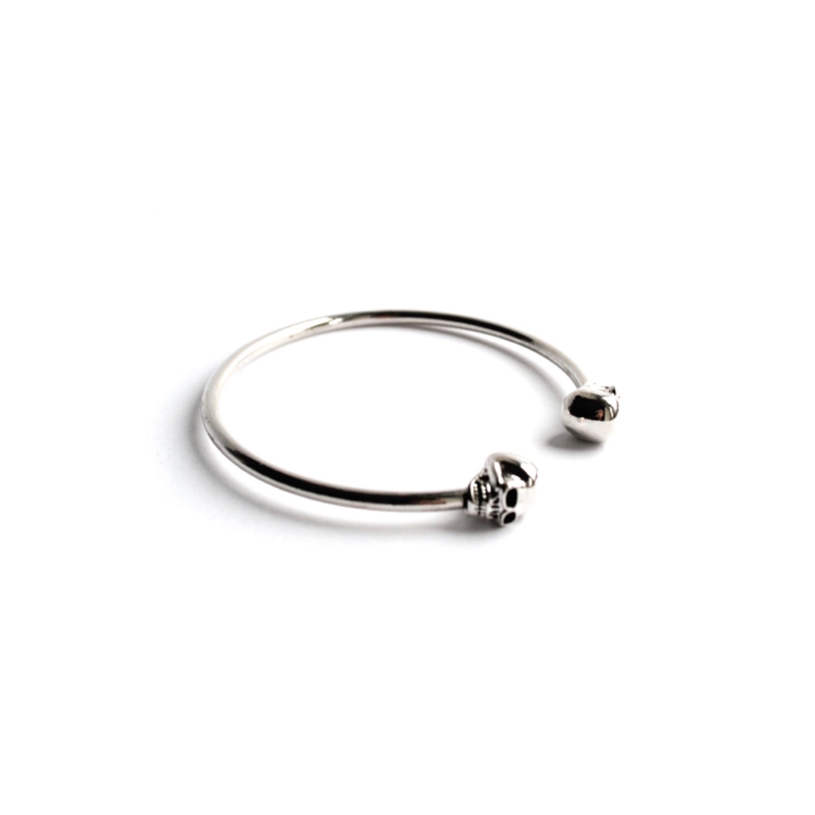 Calavera Skull Bangle Bracelet (Sterling Silver) | ☽ ShopMoonChild ☾